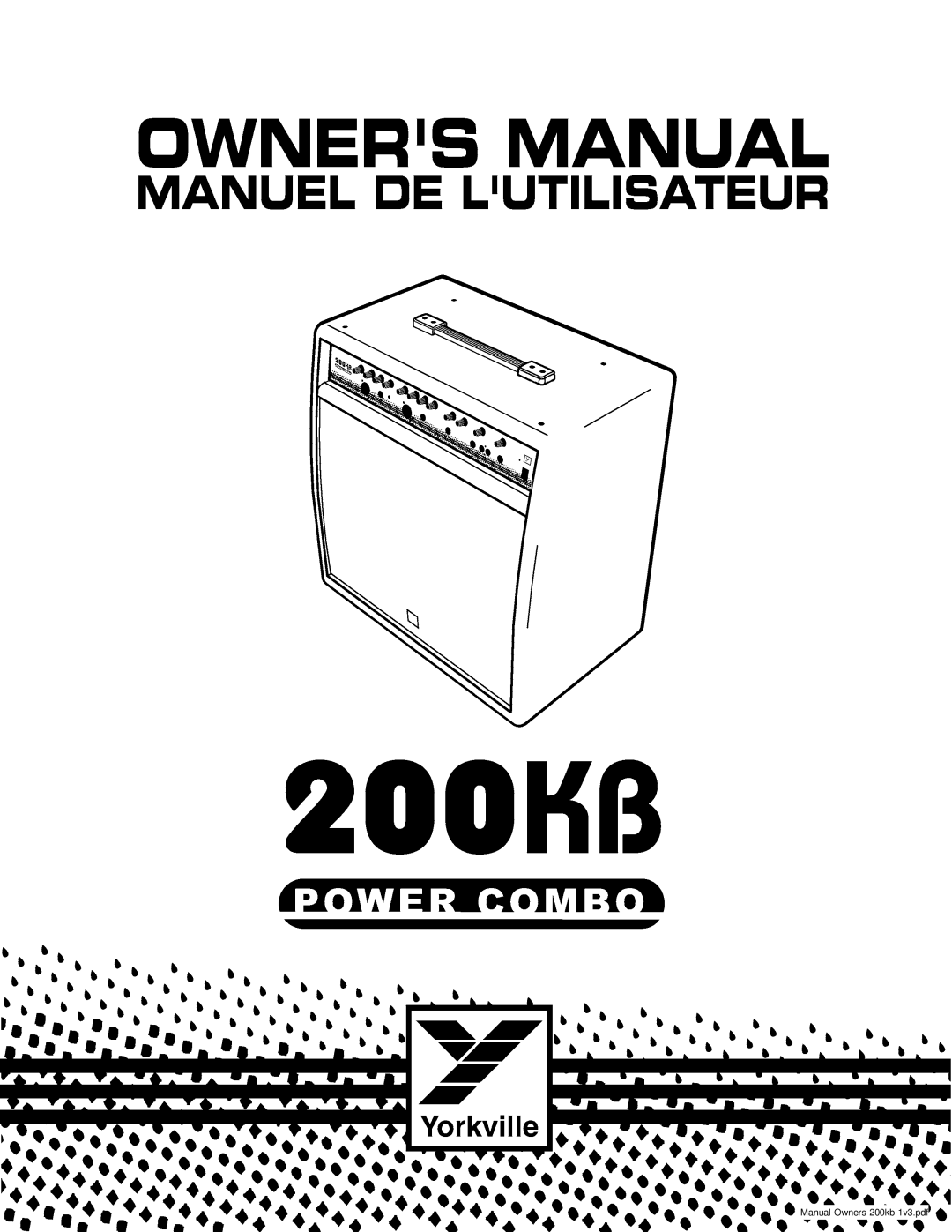 Yorkville Sound 200KB manual 