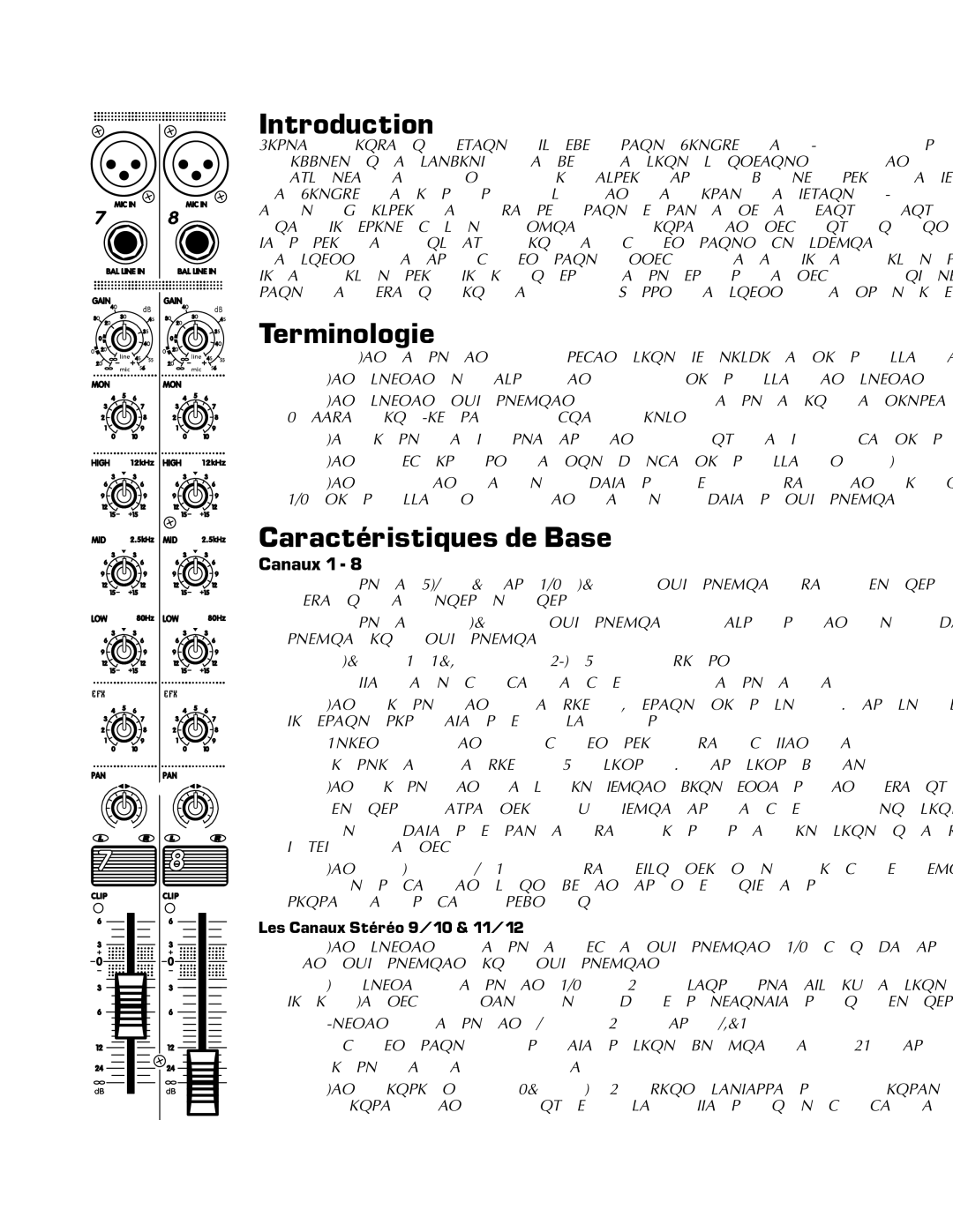 Yorkville Sound AP312 owner manual Terminologie, Caractéristiques de Base, Canaux 1 