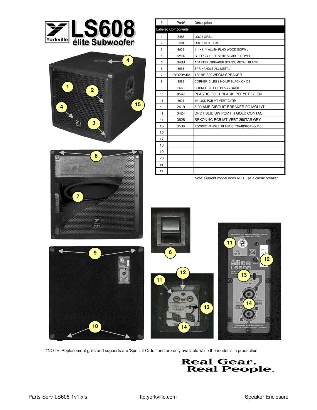 Yorkville Sound LS-Service service manual 1213 