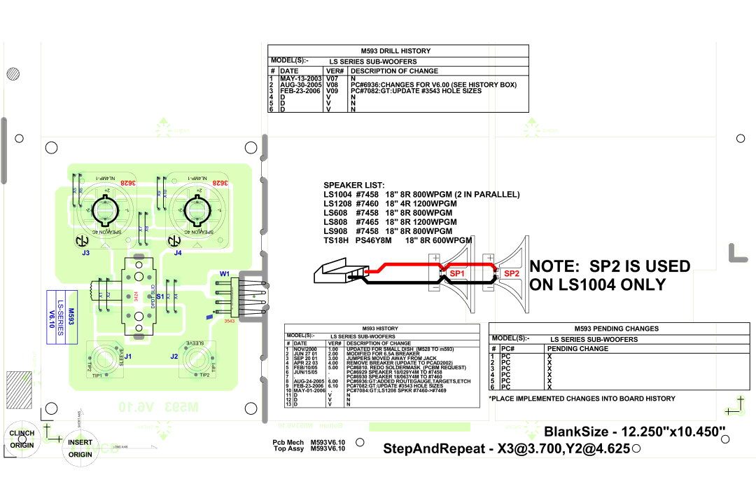 Yorkville Sound LS-Service service manual SP2 on LS1004 only 