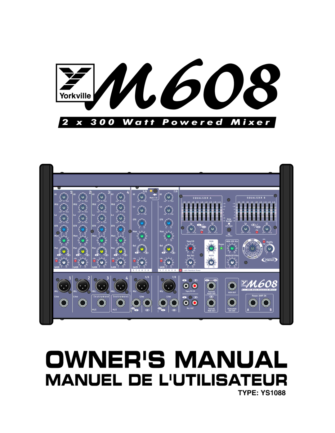 Yorkville Sound YS 1088 manual 608 