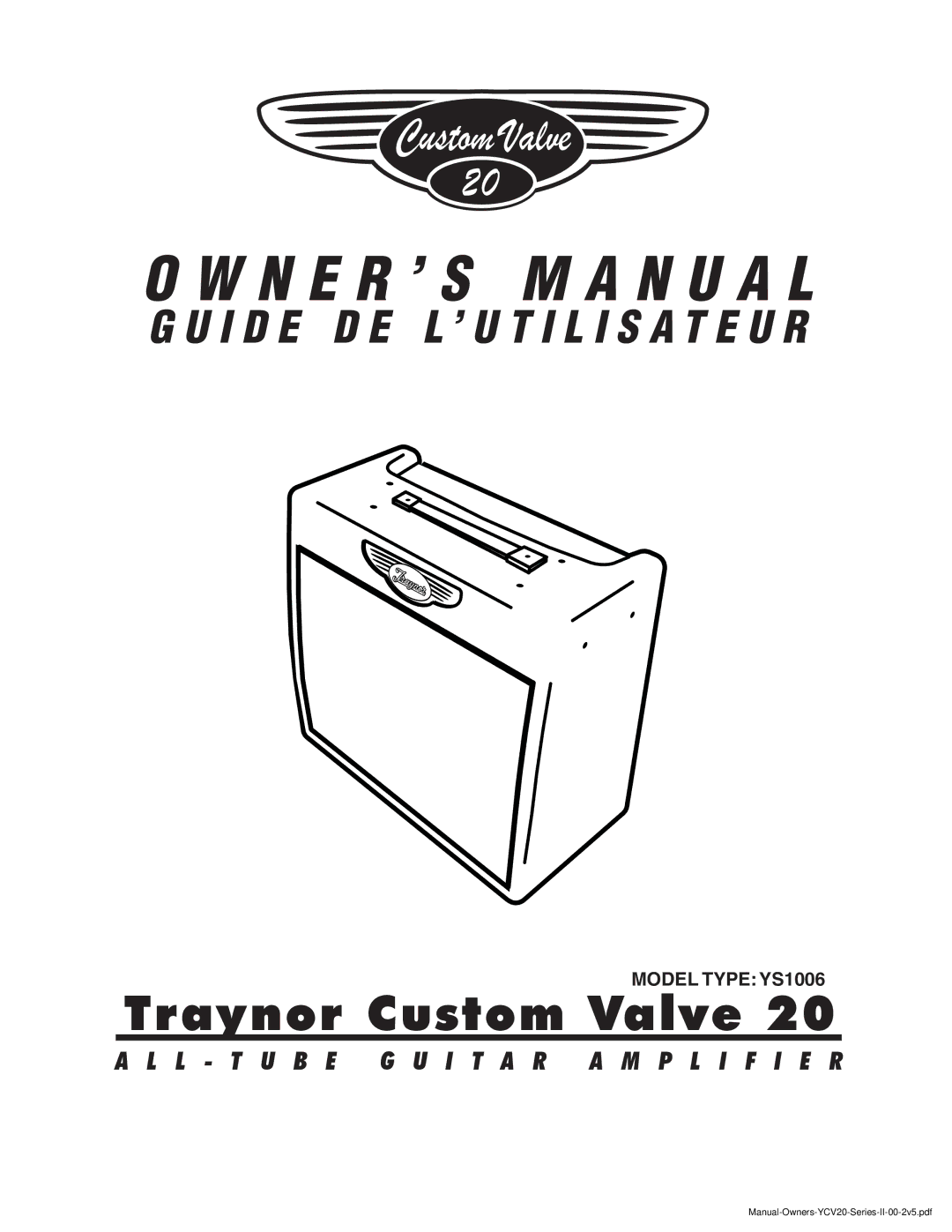 Yorkville Sound YS1006 owner manual N e r ’ s M a n u a l 