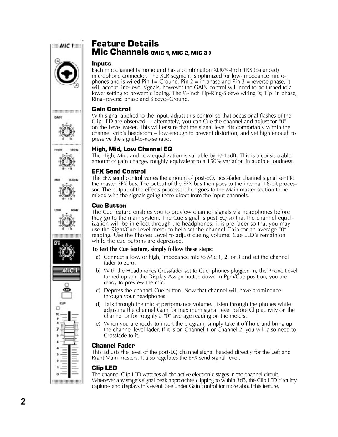 Yorkville Sound YS1010 owner manual Feature Details 