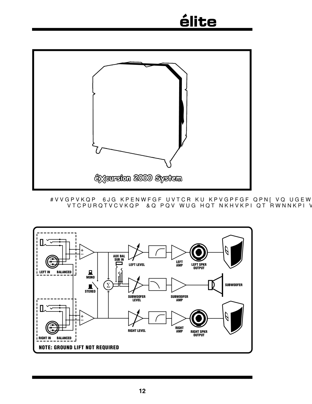 Yorkville Sound YS1031 owner manual Transportation. Do not use for lifting or pulling the system 