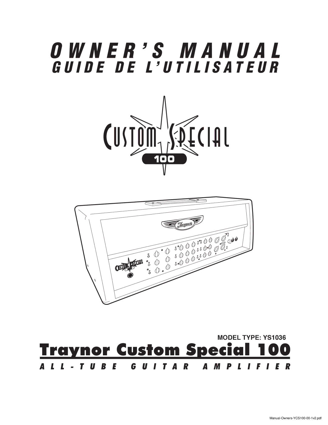 Yorkville Sound YS1036 owner manual N e r ’ s M a n u a l 