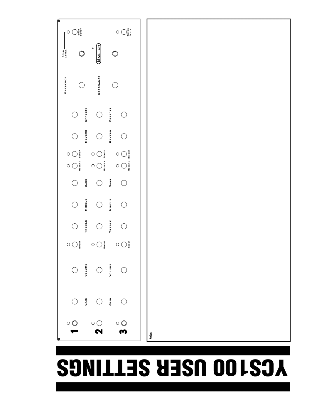 Yorkville Sound YS1036 owner manual Master 