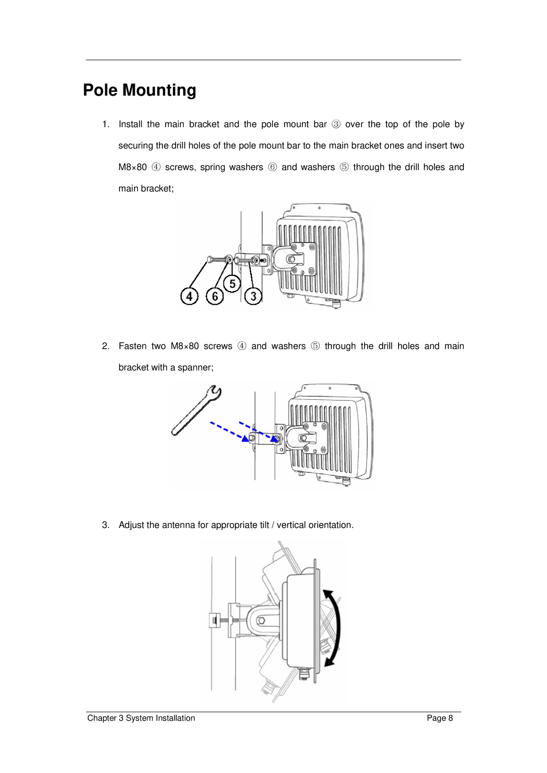 Z-Com R1 Extender manual Pole Mounting 