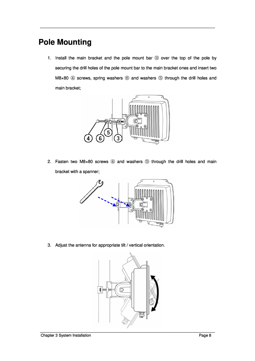 Z-Com R1 Extender manual Pole Mounting 