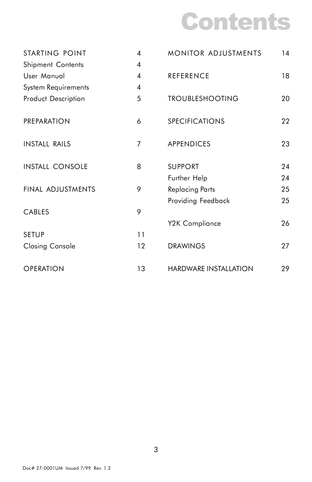 Z Microsystems 14 manual Contents 