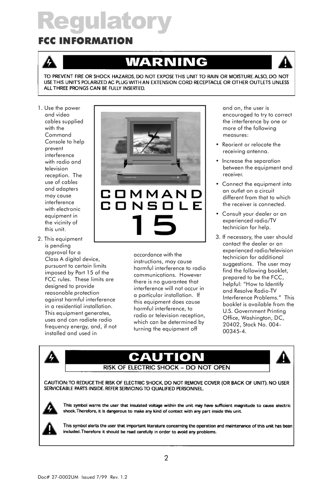 Z Microsystems 15 manual Regulatory, FCC Information 