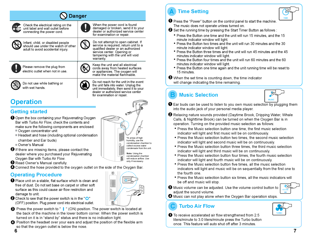 Zadro Products OXY02 manual Operation 