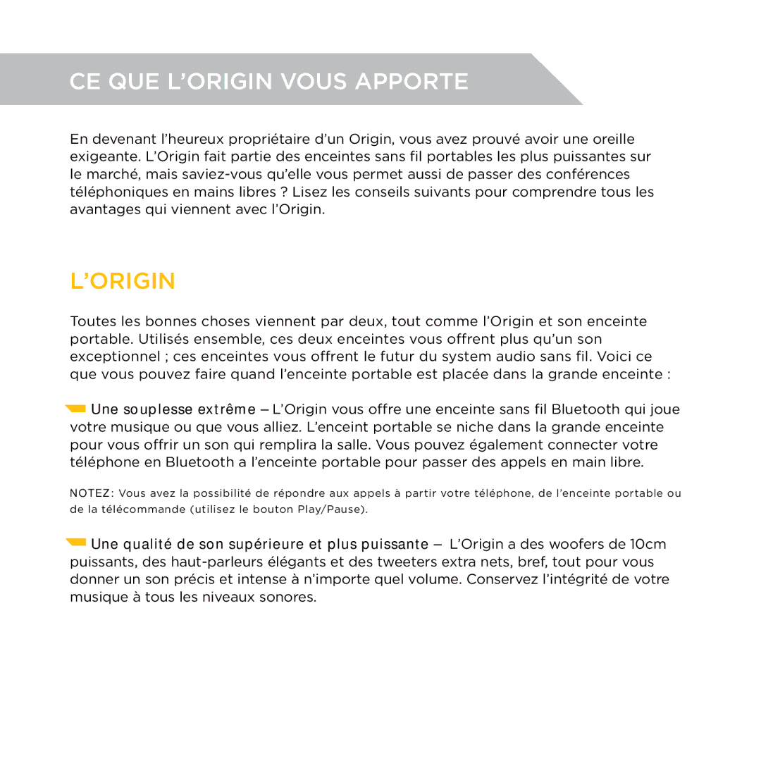 Zagg 780MV50MV manual CE QUE L’ORIGIN Vous Apporte, ’Origin 