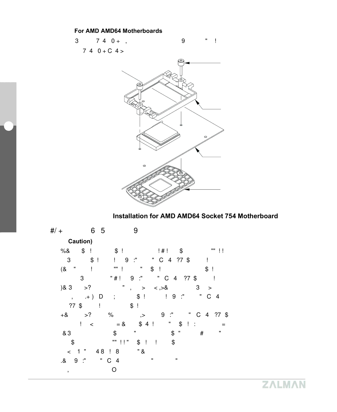 ZALMAN TNN 500AF manual Installing the Rear-mount Thermal Blocks, For AMD AMD64 Motherboards 