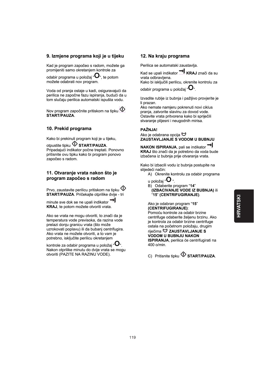 Zanussi 106 user manual 119 