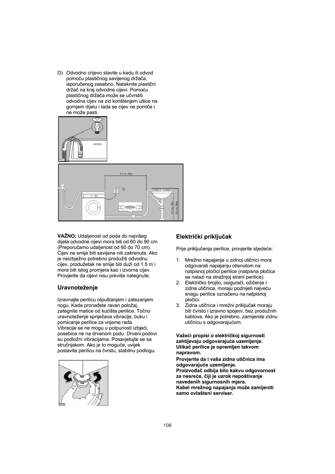 Zanussi 106 user manual 108 