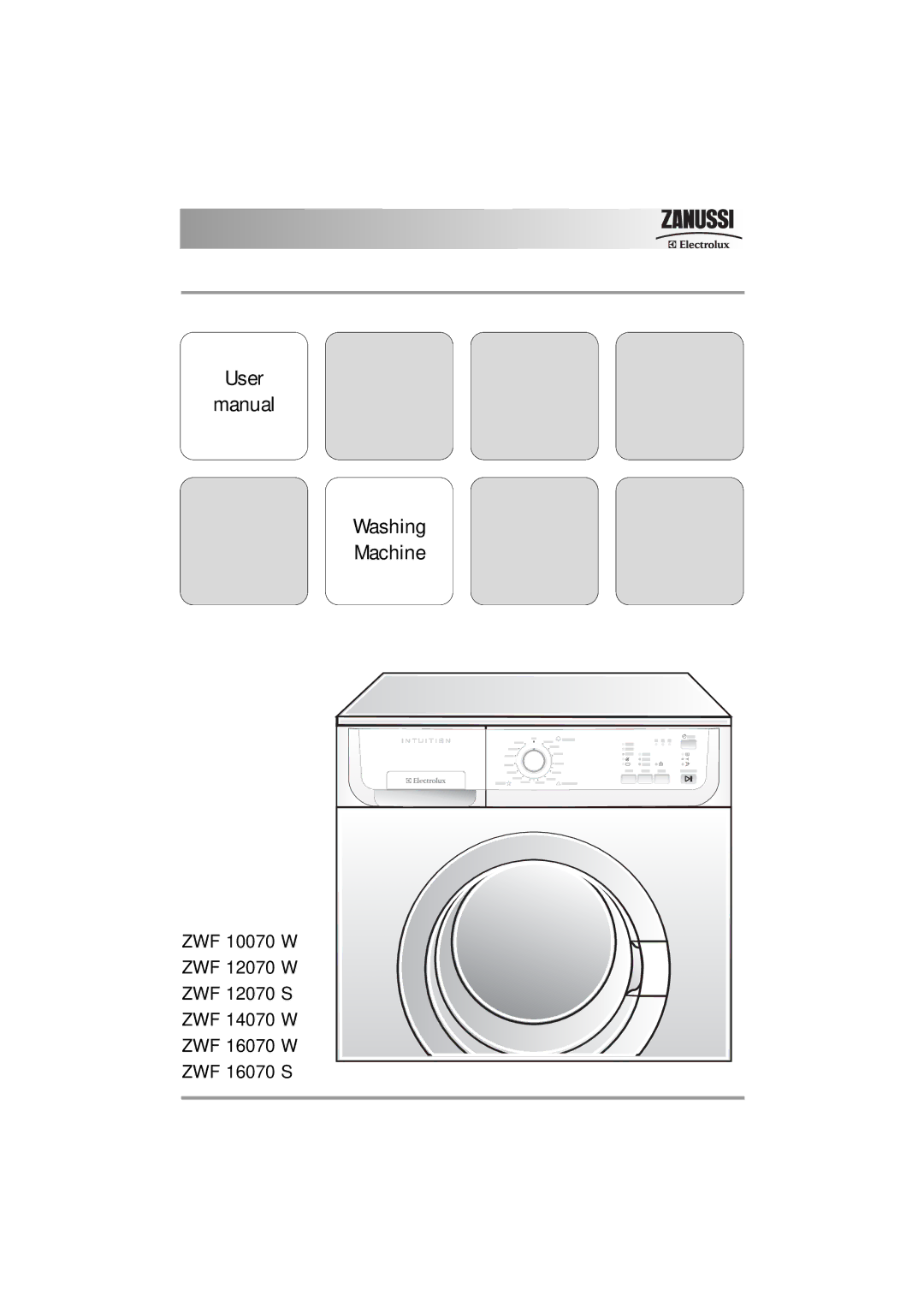 Zanussi 132973860 user manual User Manual Washing Machine 