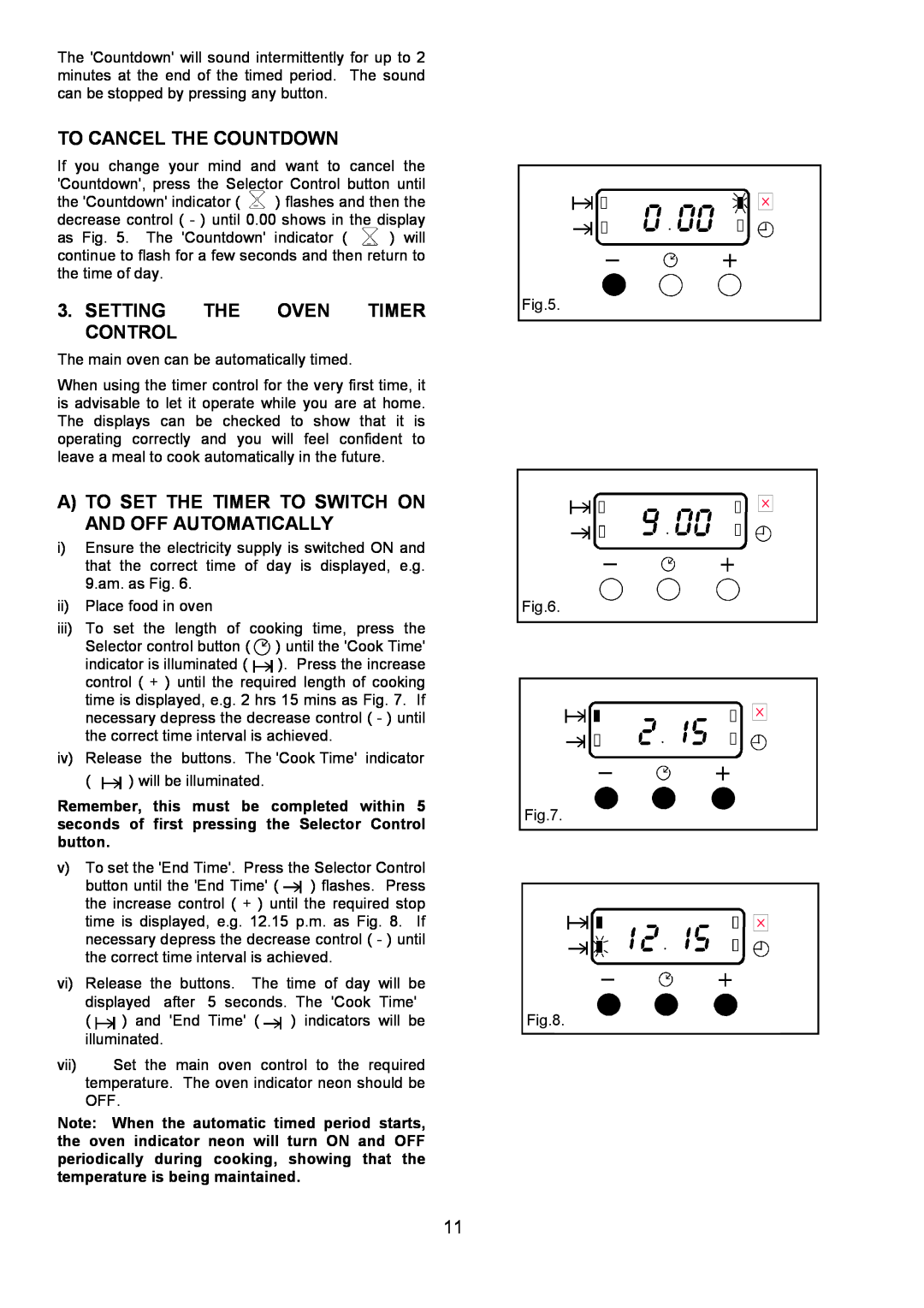 Zanussi 311608901 manual To Cancel The Countdown, Setting The Oven Timer Control 