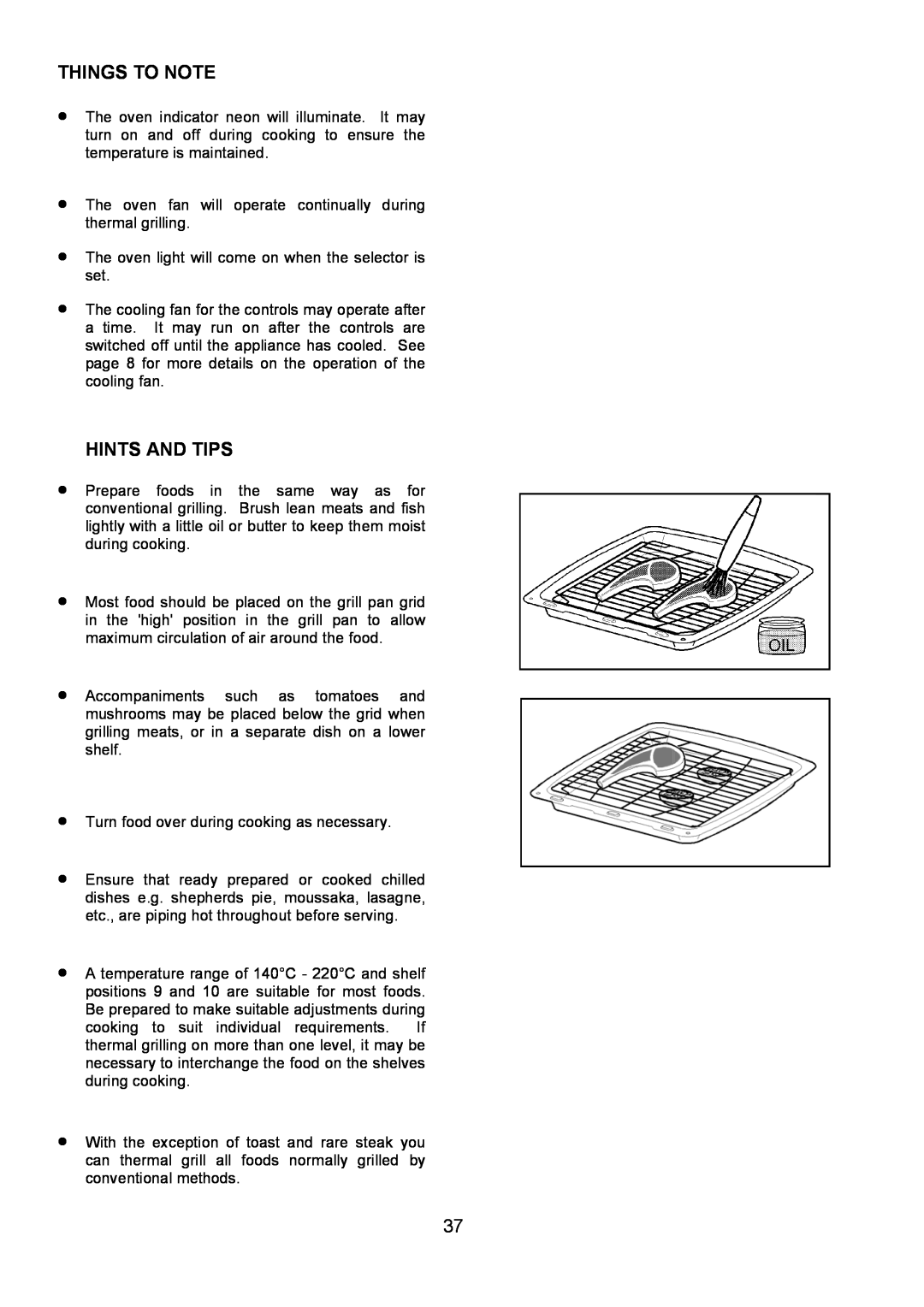 Zanussi 311608901 manual Things To Note, Hints And Tips, Turn food over during cooking as necessary 