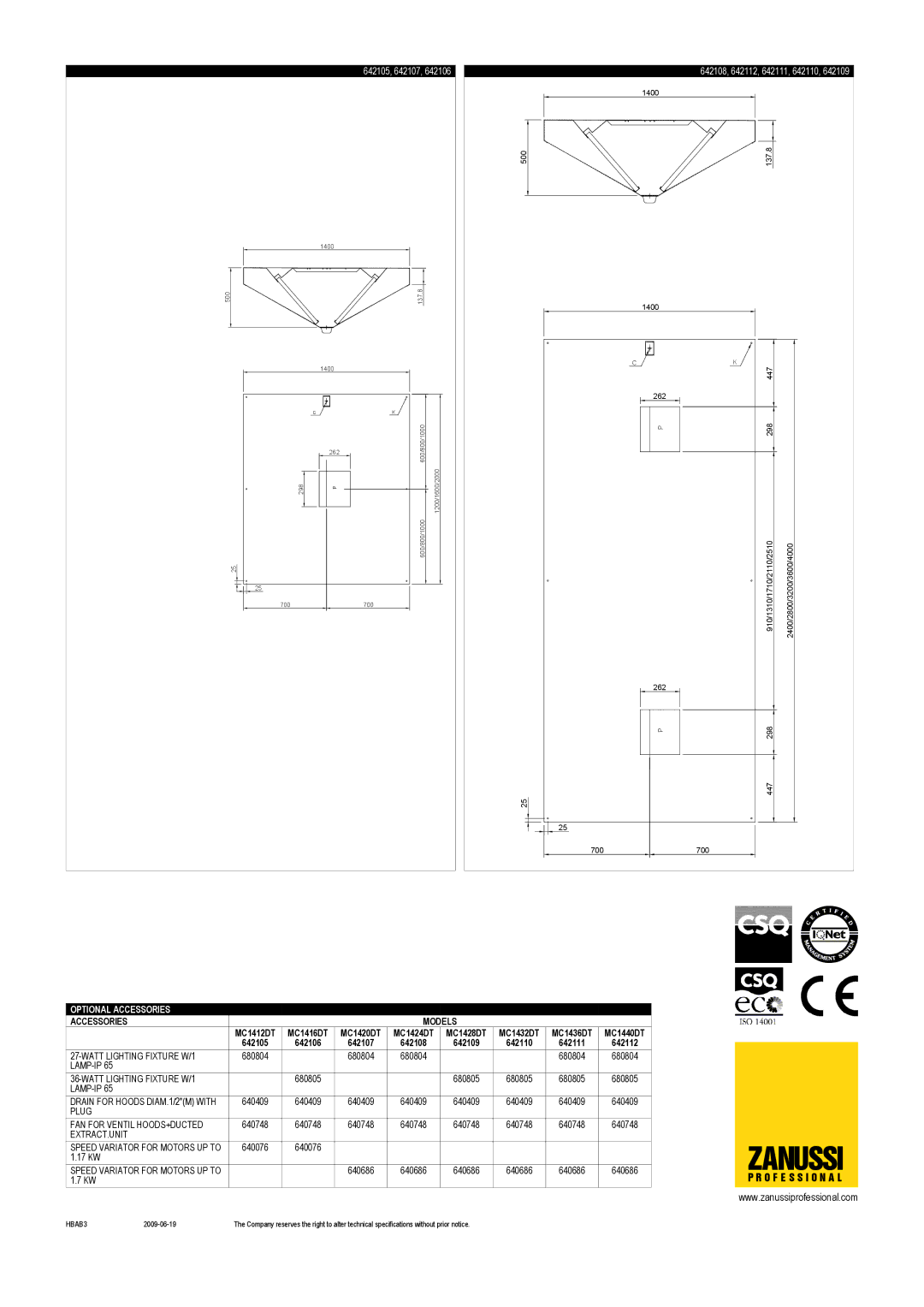 Zanussi 642110, 642105, 642108, 642107, 642112, 642109, 642106, 642111, MC1432DT, MC1428DT, MC1420DT, MC1416DT, MC1412DT Zanussi 