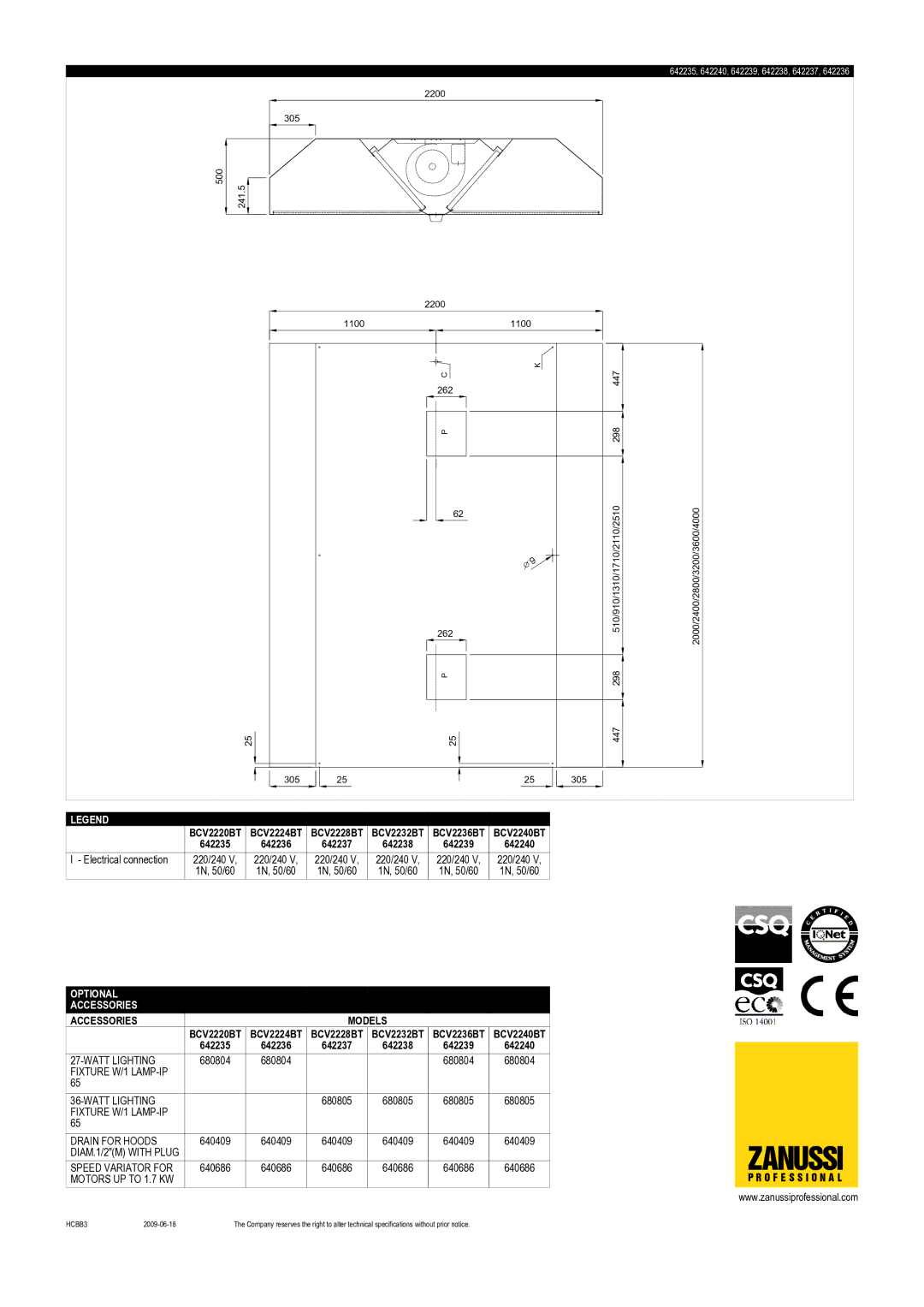 Zanussi 642239, 642235, 642236, 642240, 642237, 642238, BCV2224BT, BCV2220BT, BCV2228BT, BCV2232BT, BCV2236BT, BCV2240BT Zanussi 