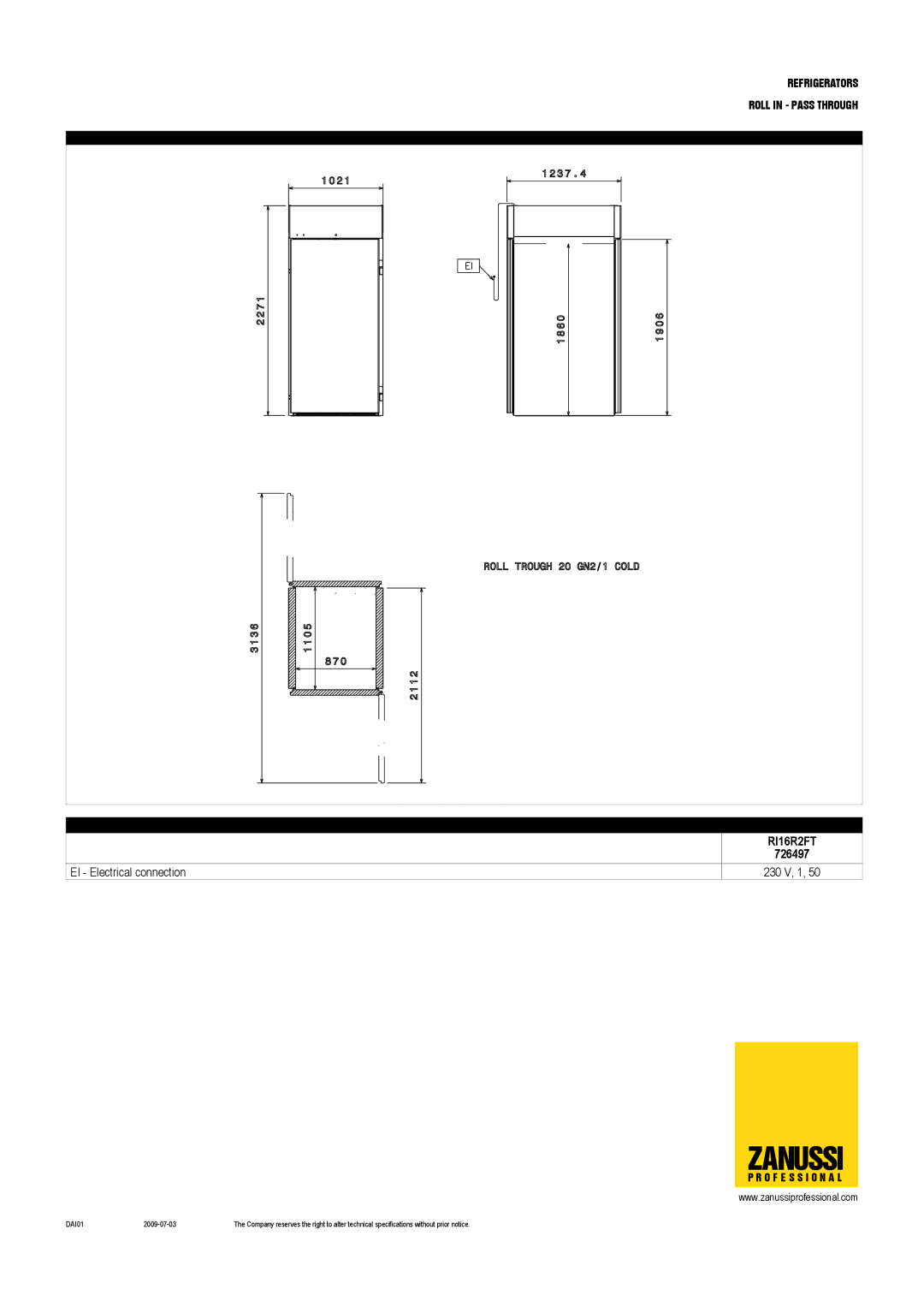 Zanussi 732054, 726498, 726496, 726497, 726869, RI16R1F, RIP270, RI16R2FGT, RI16R1G dimensions RI16R2FT 