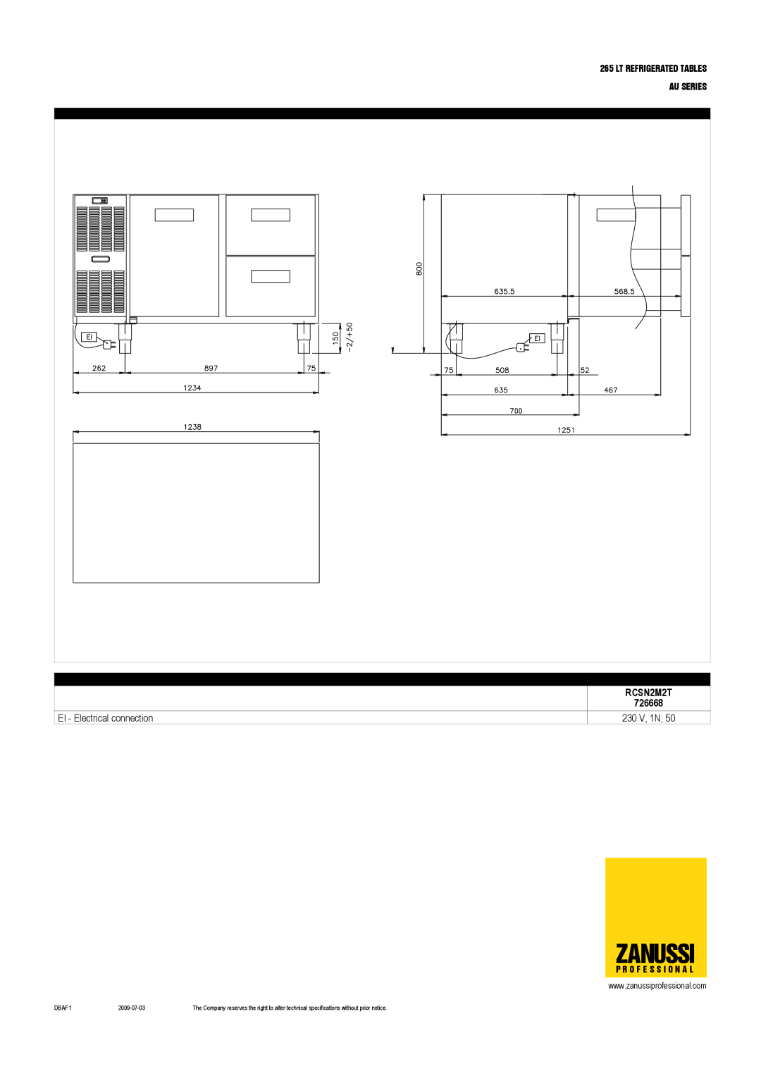 Zanussi 727006, 726668, 726182, 726140, 726139, RCSN2M24, RCSN2M12, RCSN2M2U dimensions RCSN2M2T 