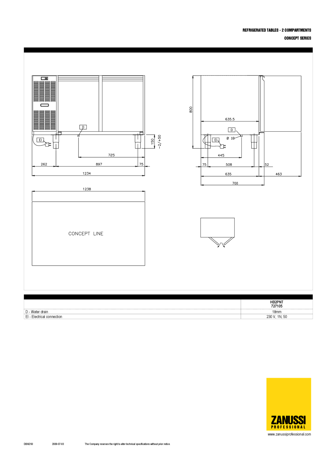 Zanussi 728139, 728302, 728157, 728158, 728086, HB2PNT, HB1P3C, HB4C, HB1P2C12 dimensions 727105 