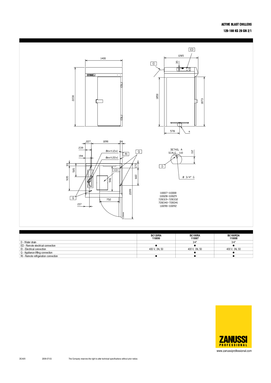 Zanussi BC120RA, BC120A, BC180RPA, BC180RA, BC180RDA, BC180DA, BC180A, 110006, 110007, 110005, 110089, 110009 110090, 110008 