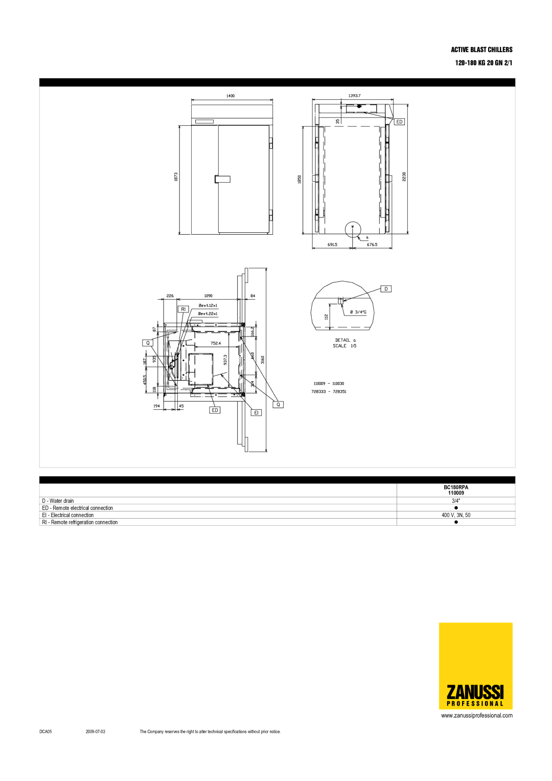 Zanussi BC180DA, BC120A, BC180RPA, BC180RA, BC180RDA, BC120RA, BC180A, 110006, 110007, 110090, 110005, 110089, 110008 dimensions 110009 