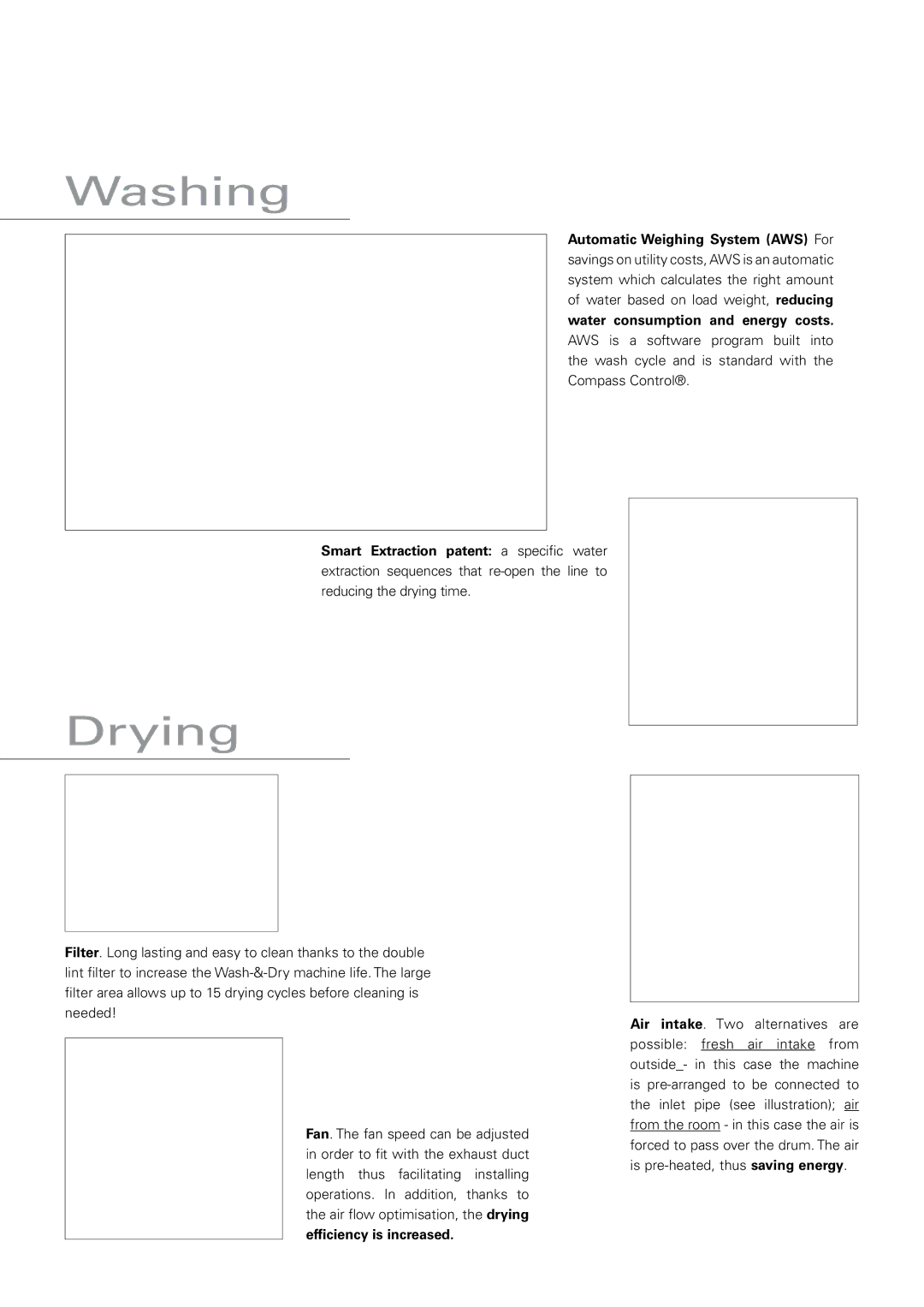 Zanussi Clothes Dryer manual Washing, Drying 