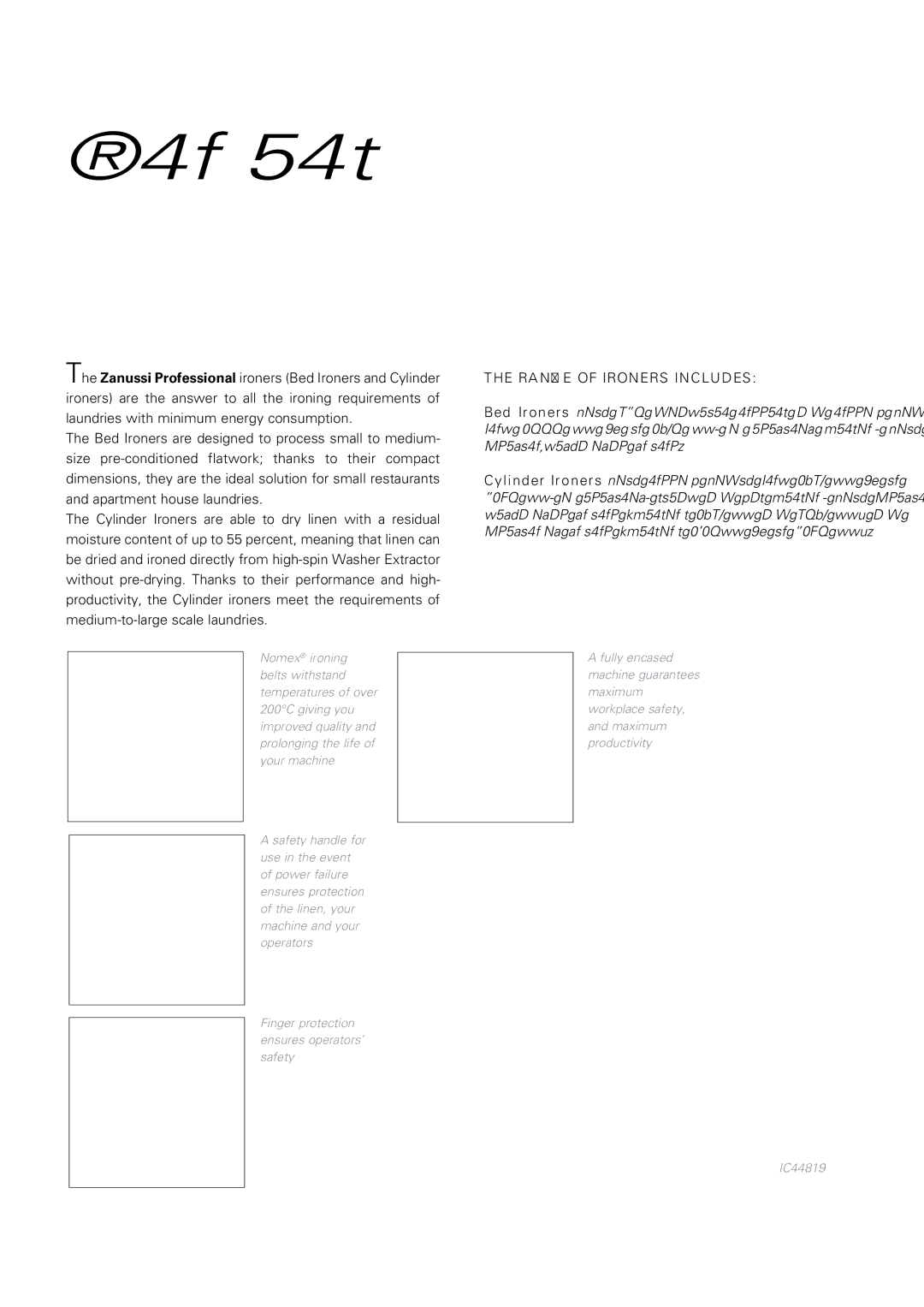 Zanussi Clothes Dryer manual Range of Ironers Includes 