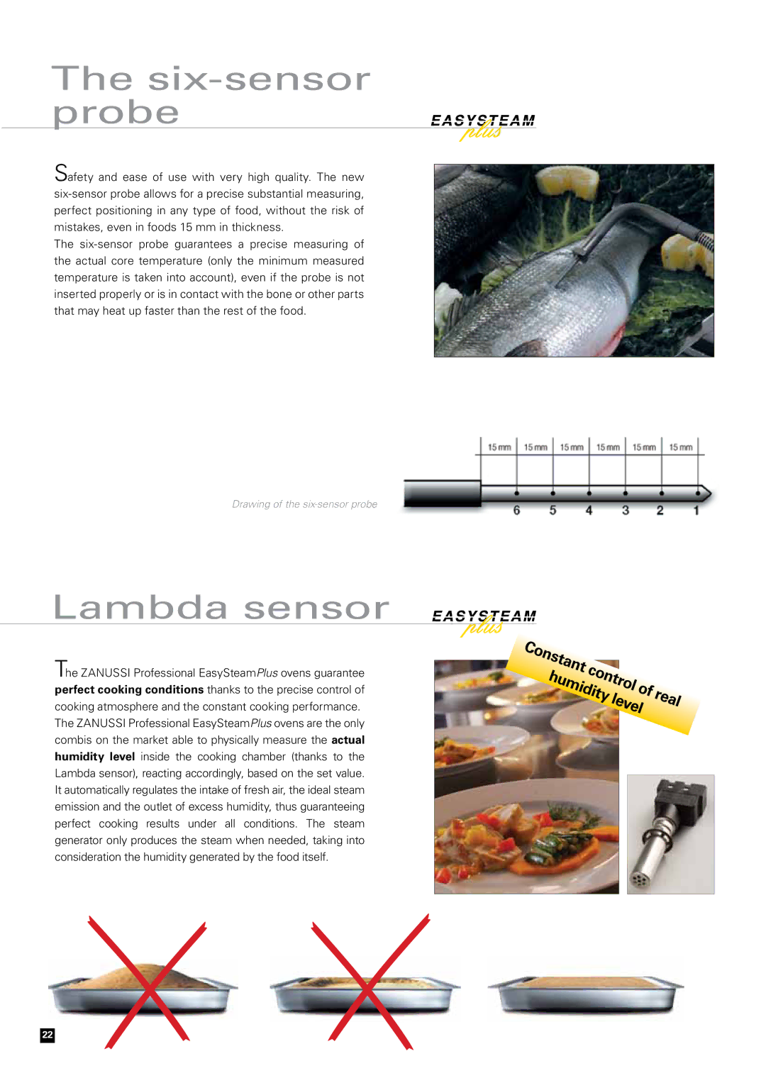 Zanussi Convection Oven manual Six-sensor probe, Lambda sensor 