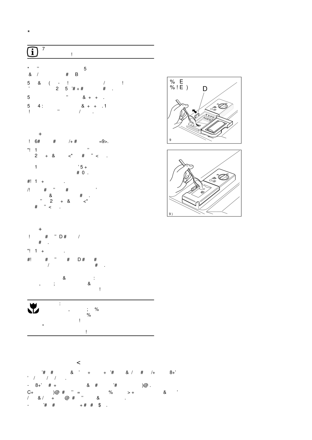 Zanussi DA 6141 manual Use of detergent, Compact detergents with enzymes 