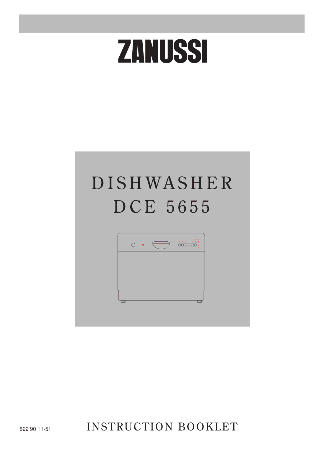 Zanussi DCE 5655 manual 822 90 