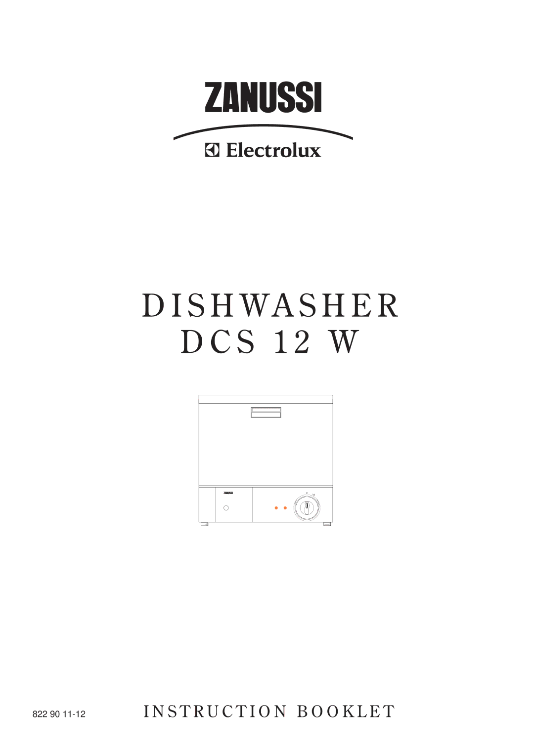 Zanussi DCS 12 W manual S H Wa S H E R 