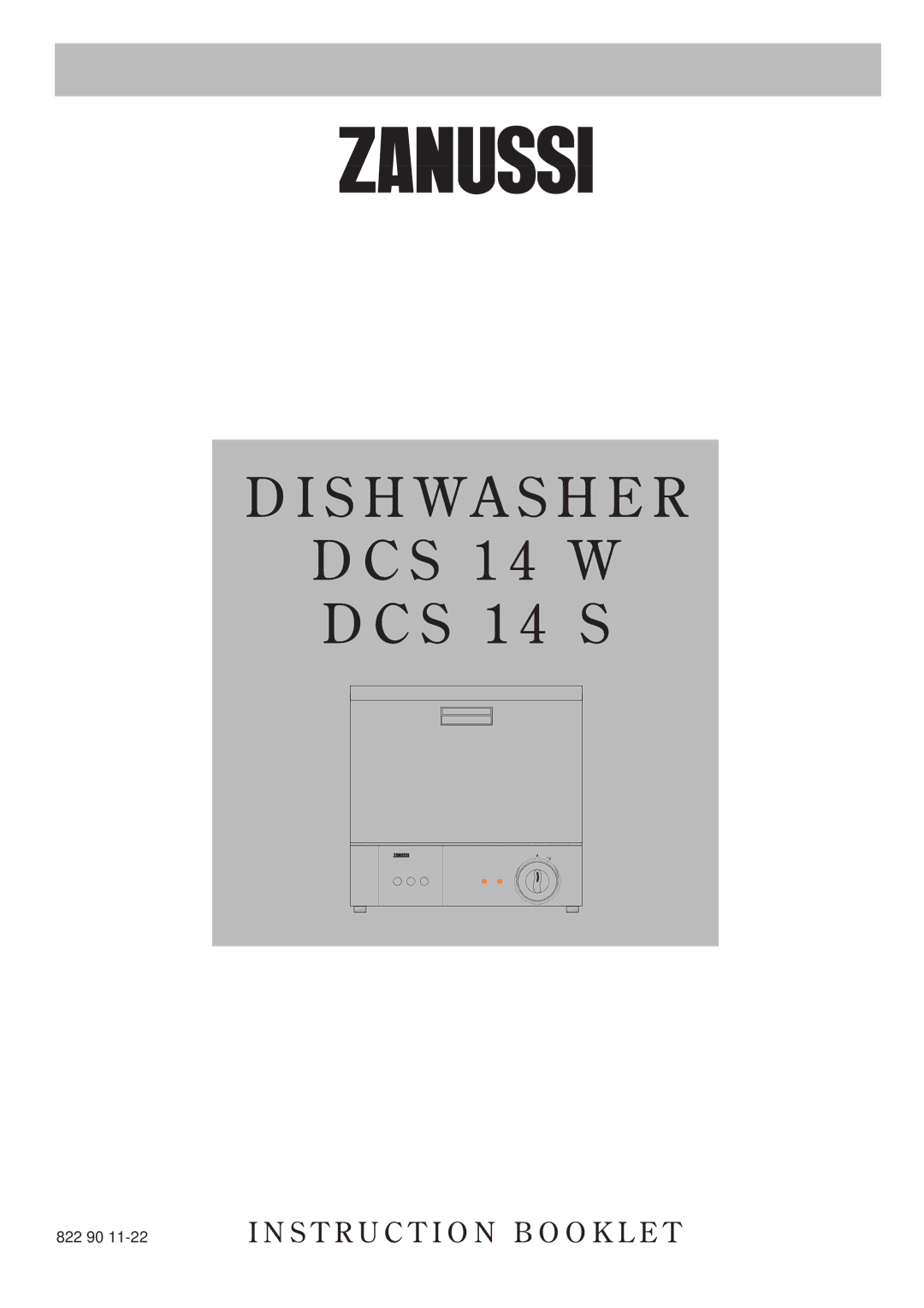 Zanussi DCS 14 W, DCS 14 S manual S H Wa S H E R 