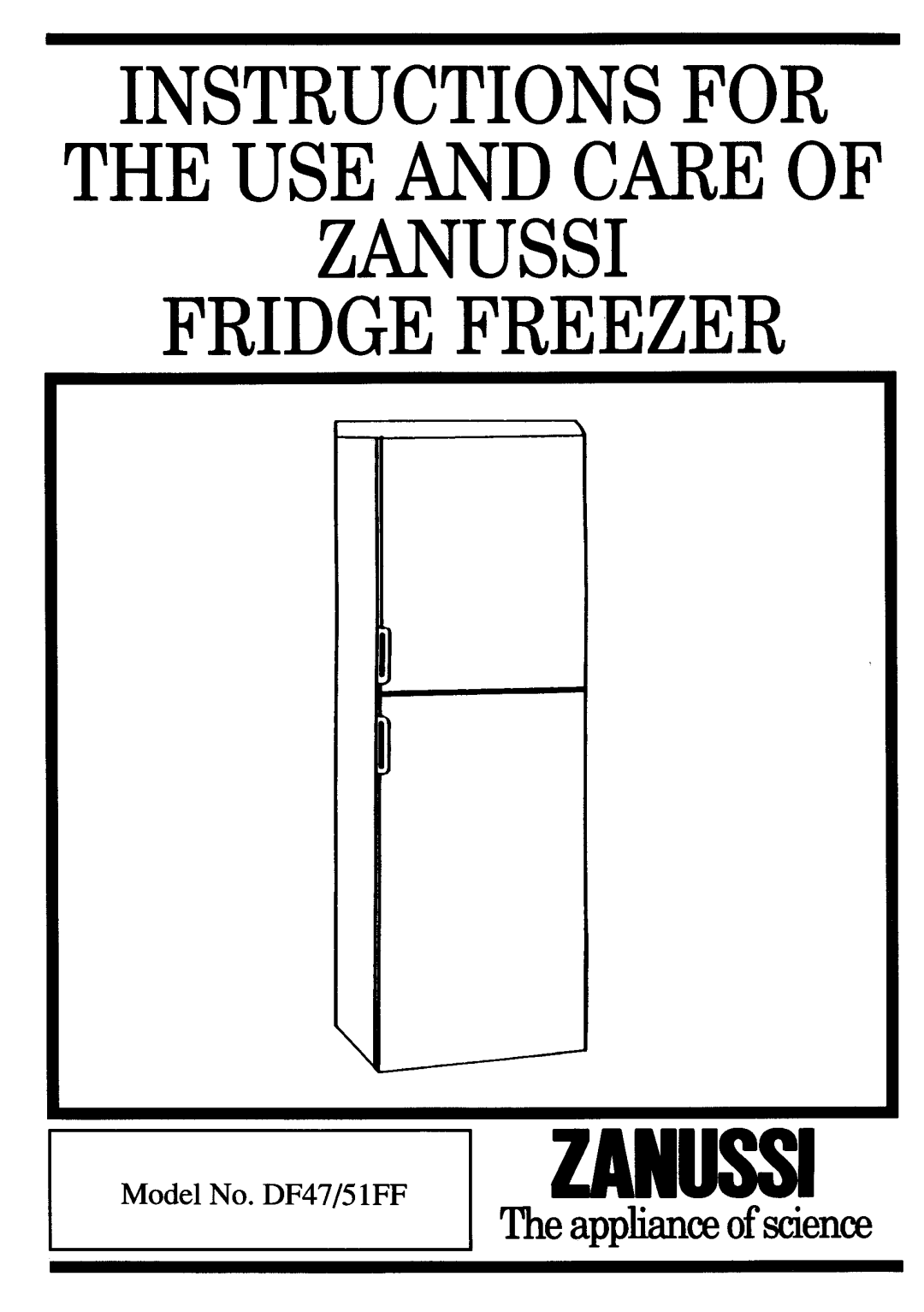 Zanussi 51FF, DF47 manual 