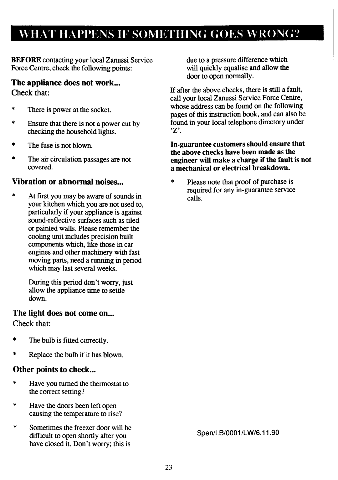 Zanussi DF47, 51FF manual 