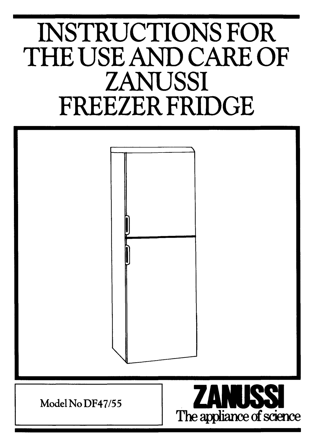Zanussi DF55 manual 