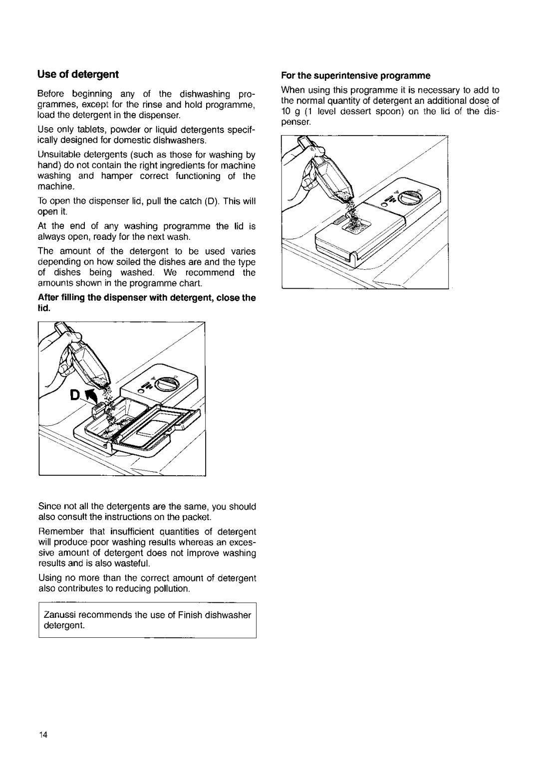 Zanussi Di760SS manual 