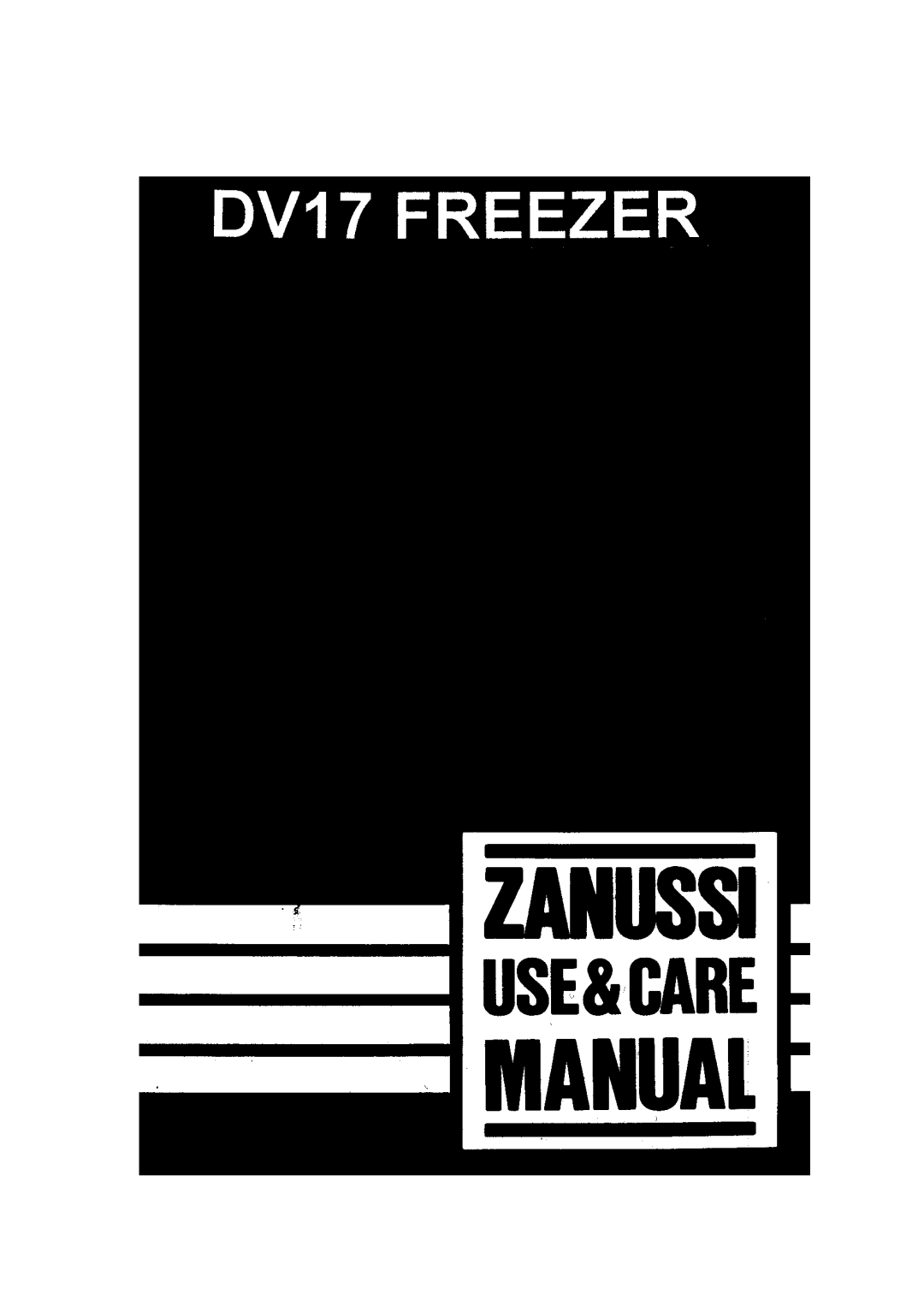 Zanussi DV17 manual 