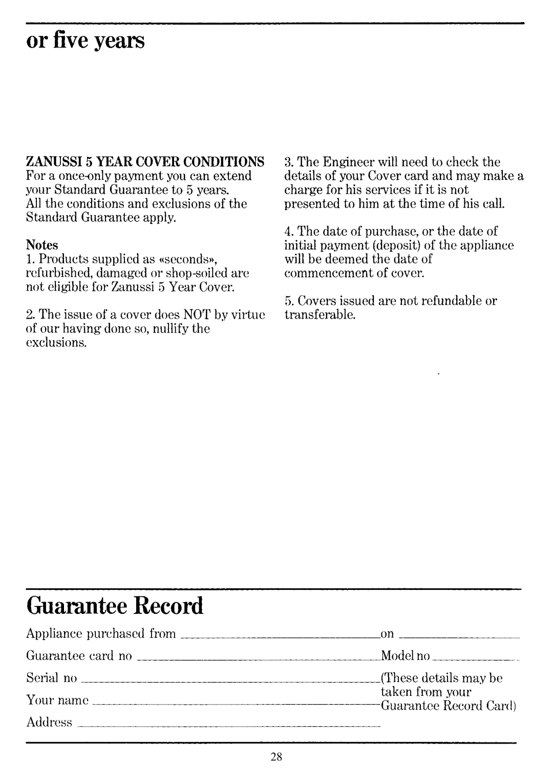 Zanussi DW401/A manual 