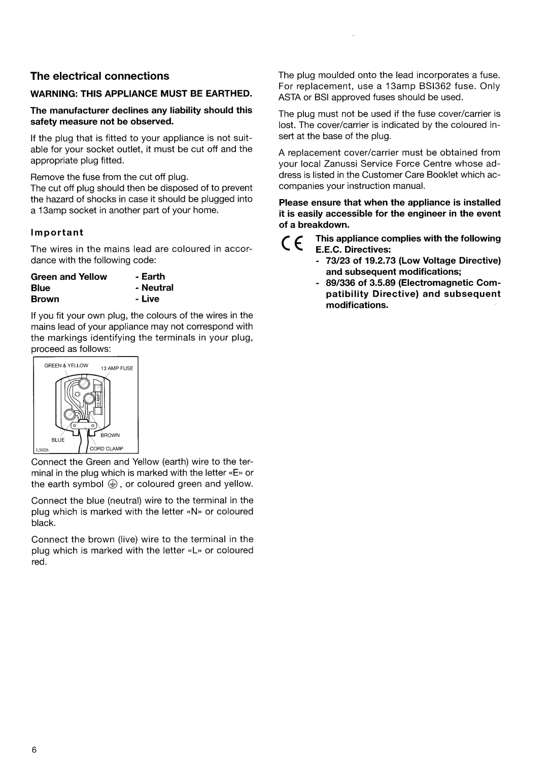 Zanussi DW927 manual 