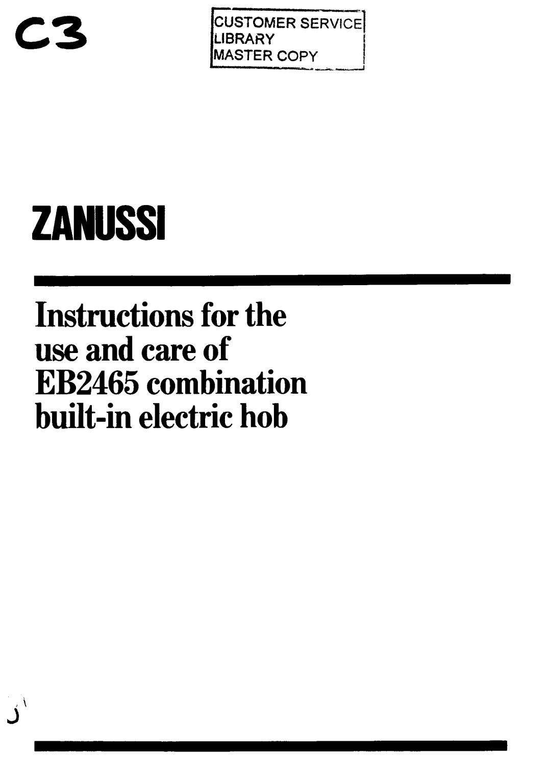 Zanussi EB2465 manual 