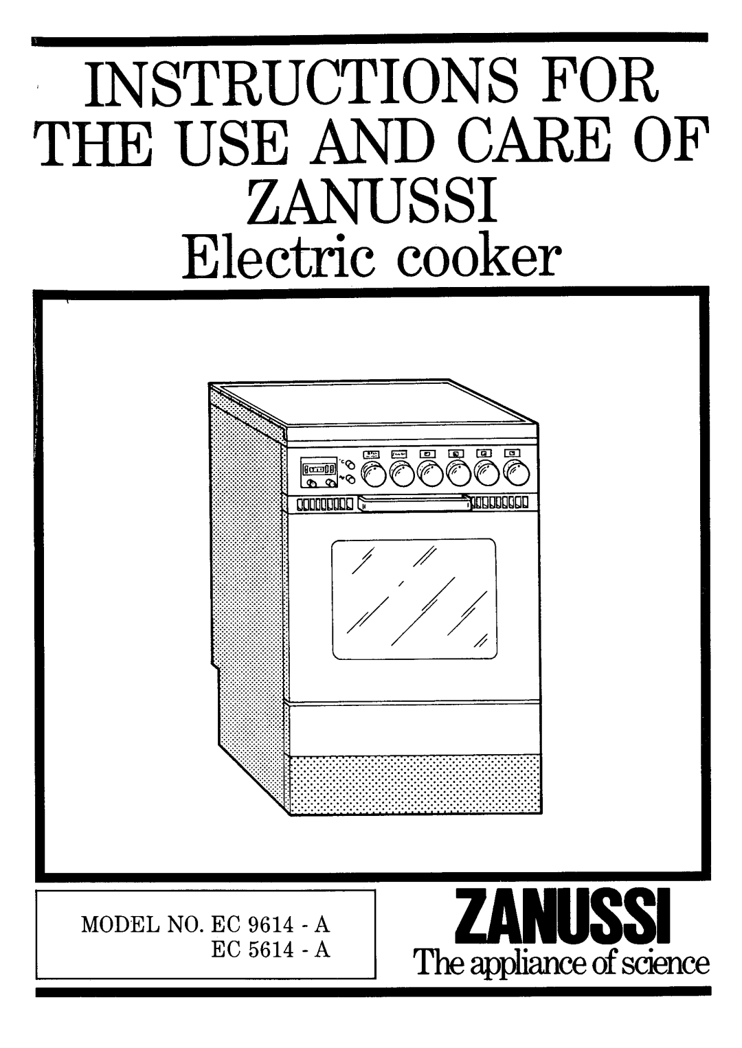 Zanussi EC 5614 - A, EC 9614 - A manual 