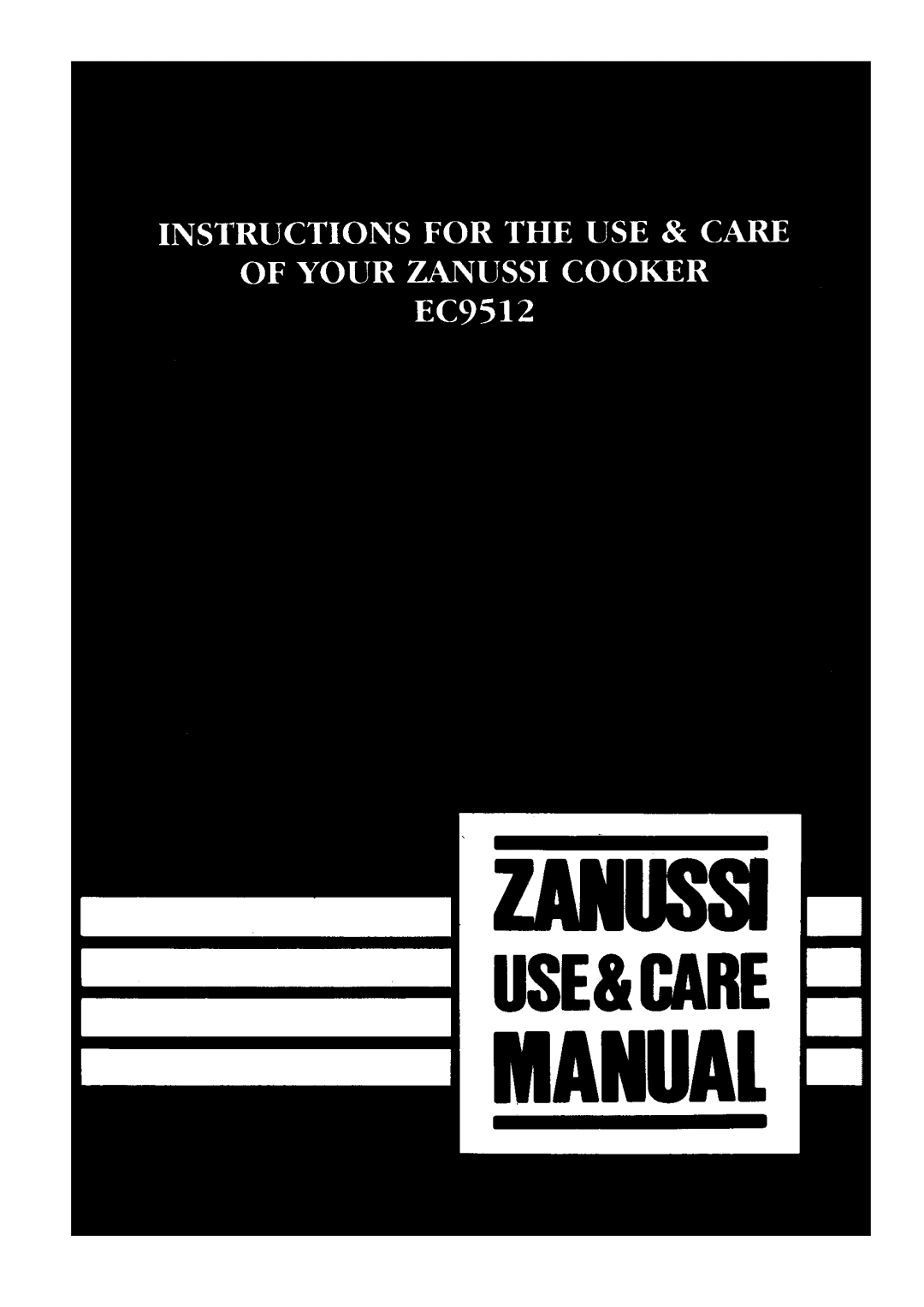 Zanussi EC9512 manual 