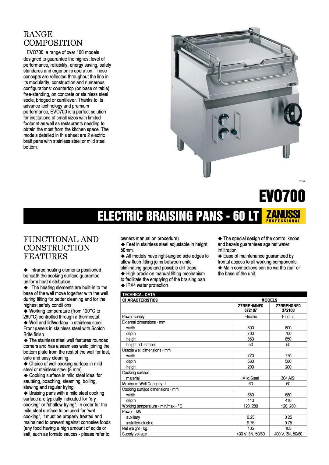 Zanussi EVO700 manual 