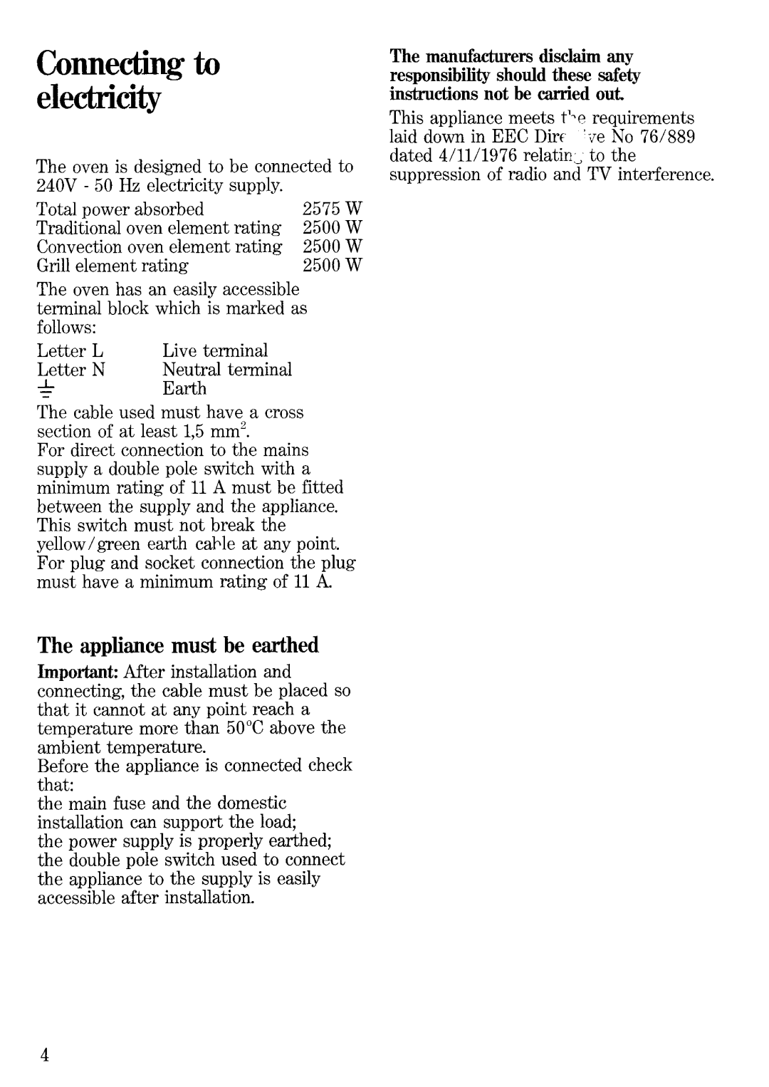 Zanussi FB513M manual 