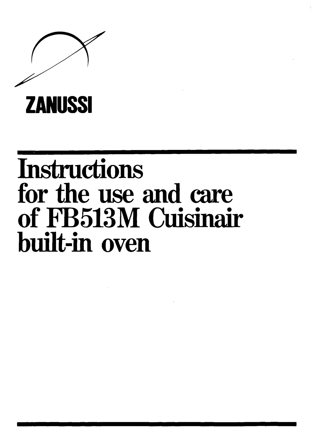 Zanussi FB513M manual 