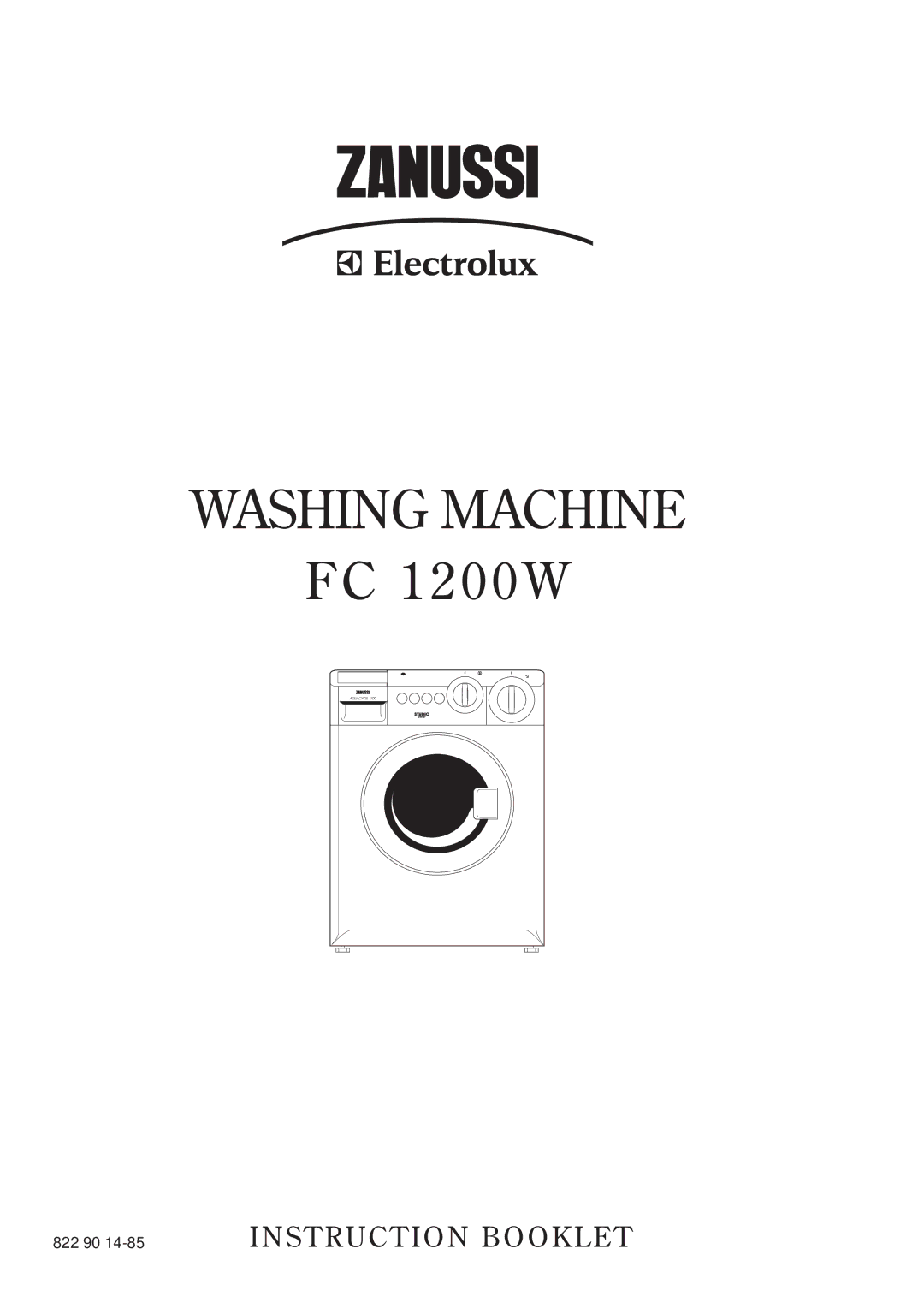 Zanussi FC 1200W manual Washing Machine 